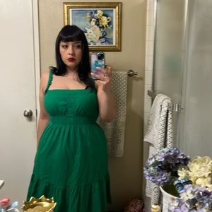 Anthropologie Maeve Green Cotton dress, 12